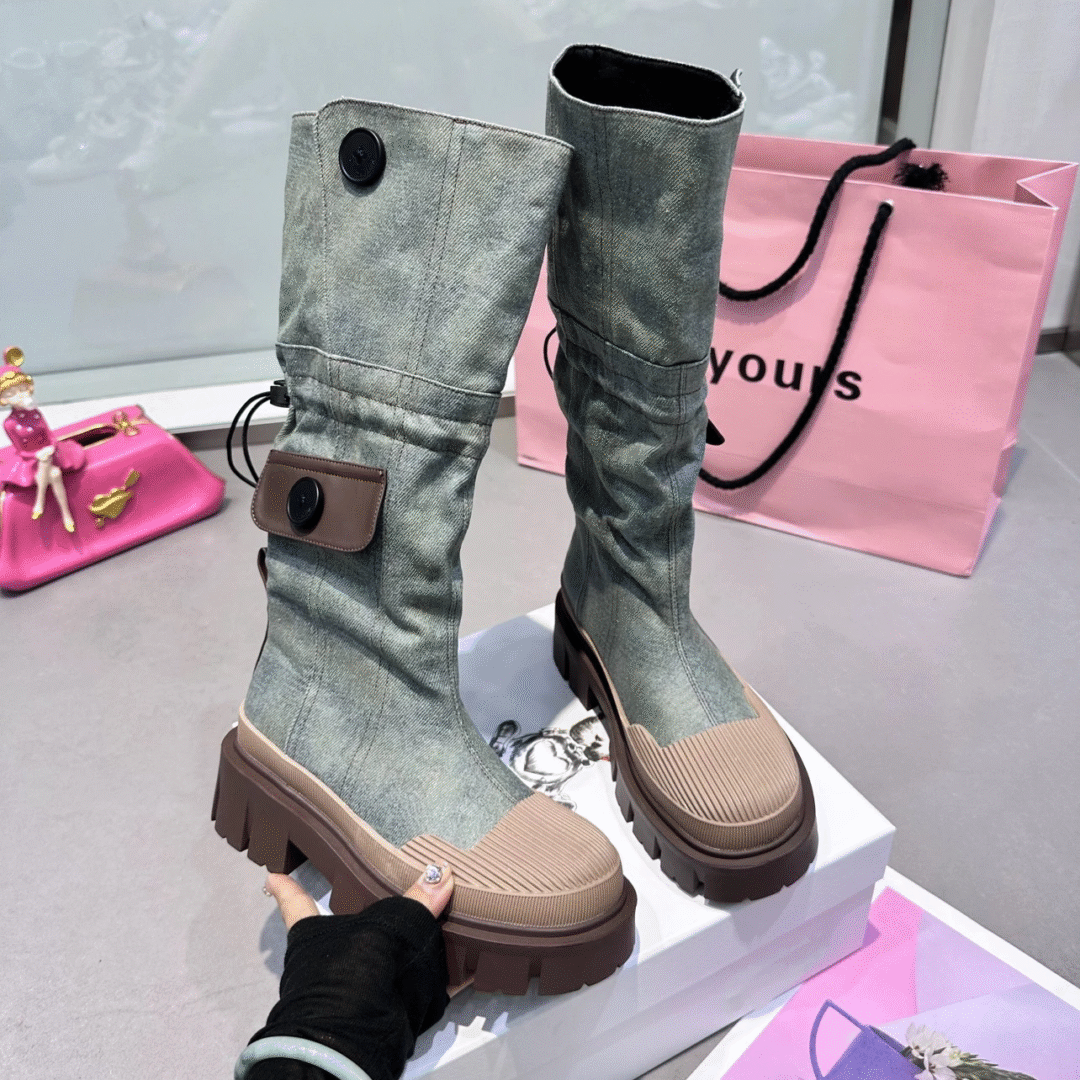 Everlay Pretty Thing Denim Boots