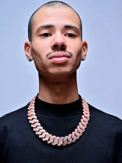 EVERLAY IMPERIAL ROSE GOLD HEAVY CUBAN LINK CHAIN 27MM