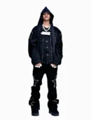 ALL BLACK FLAME LUX DENIM 3 PIECE SET