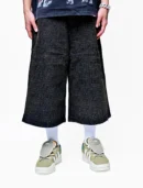 VELVET BEAT – HEARTS FADED DENIM LONG SHORTS