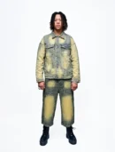 GREEN FADED DENIM 2 PIECE SET