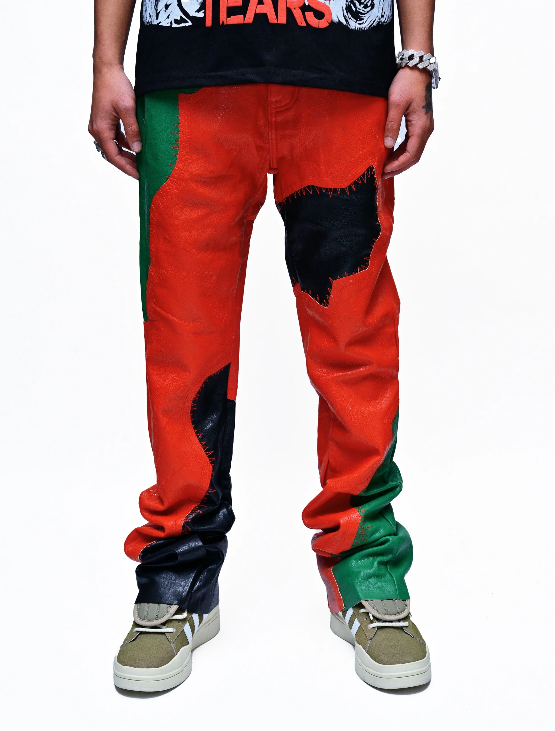 DARK PARADOX – PU LEATHER JEANS (RED)