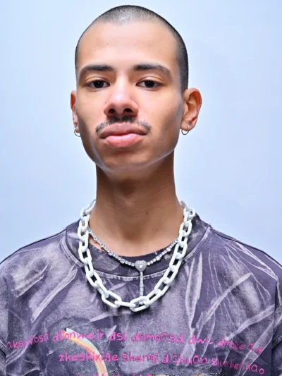 GLACIER DRIP – WHITE PLASTIC CHAIN JEANS & NECK ACCESSORY