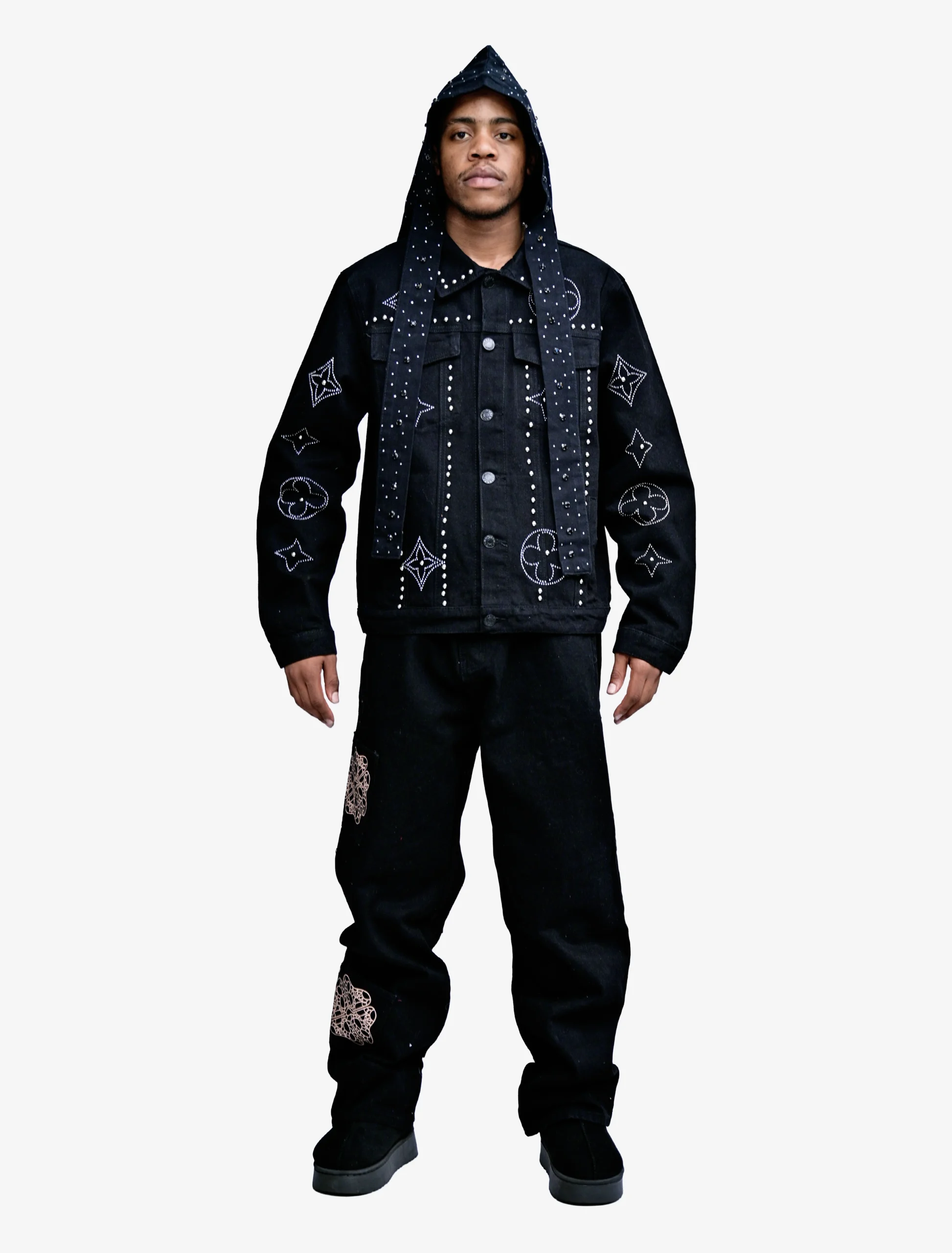 ALL BLACK SPIDER-X LUX DENIM 3 PIECE SET