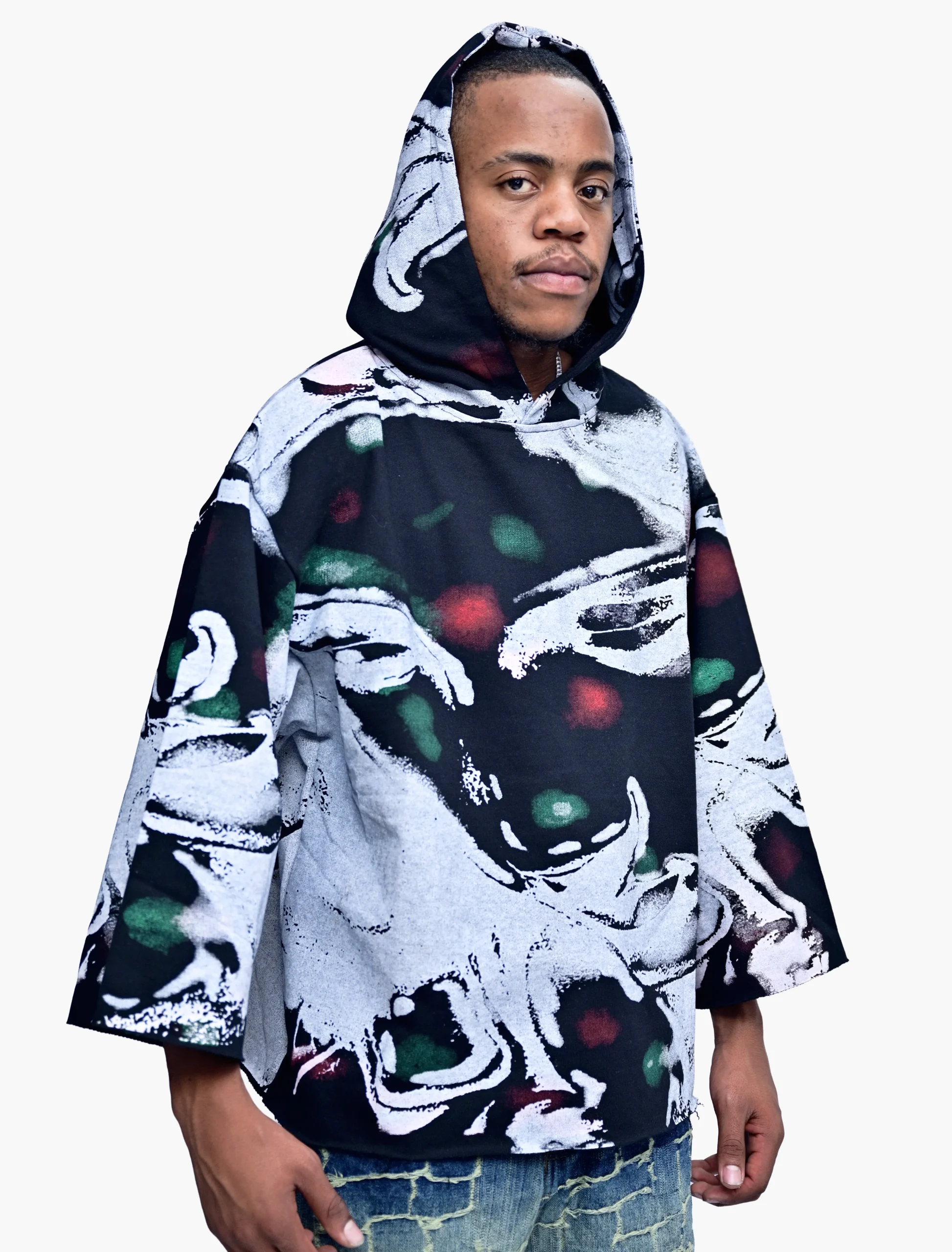 EVY Jesus in the King Oversized Hoodie (BLACK) - Image 2