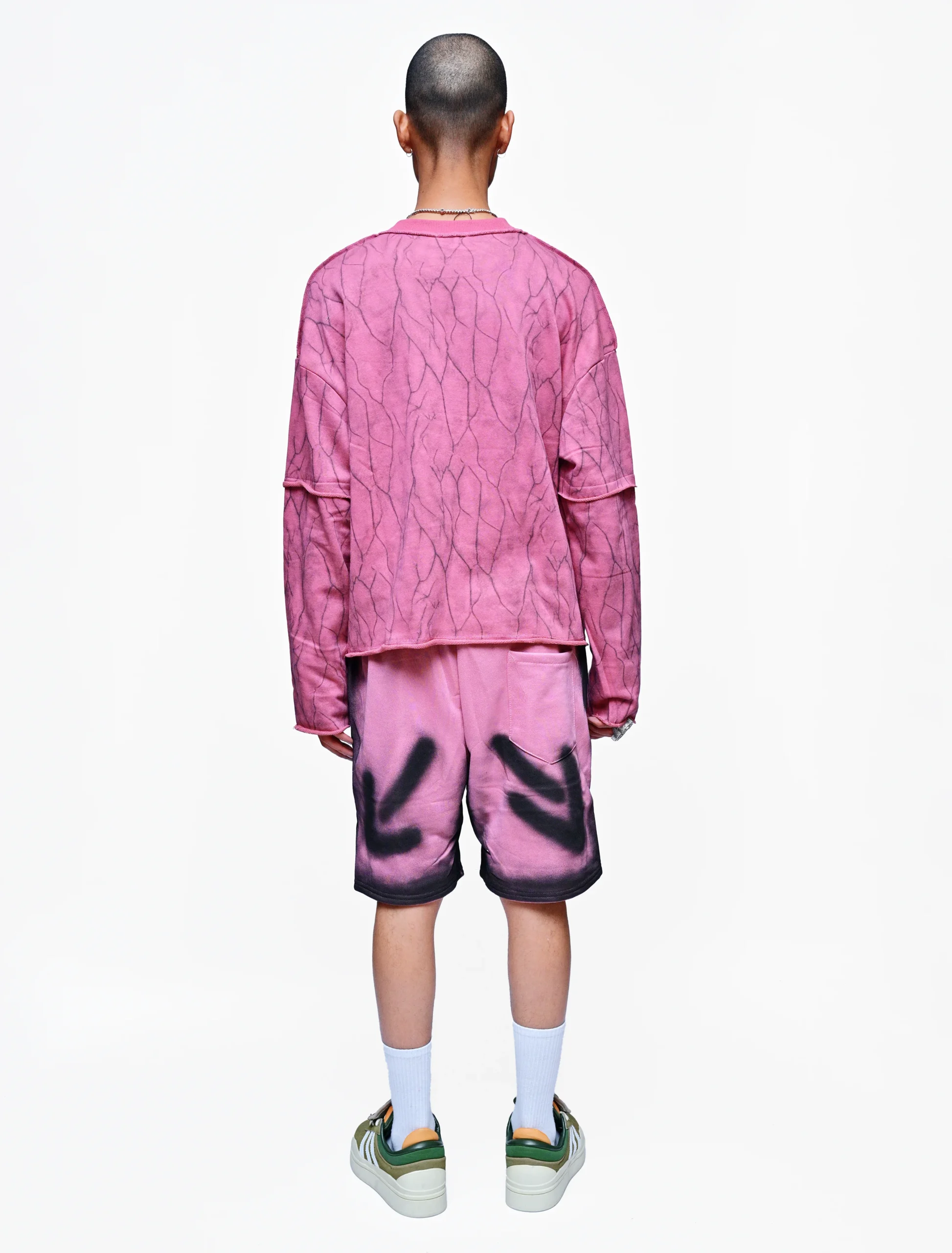 VIRAL TIDES – PINK & BLACK SPLASH SHORTS - Image 2