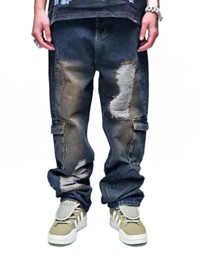 ASTRAL FOREST – STARGAZE EMBOSSED DARK GREEN DENIM