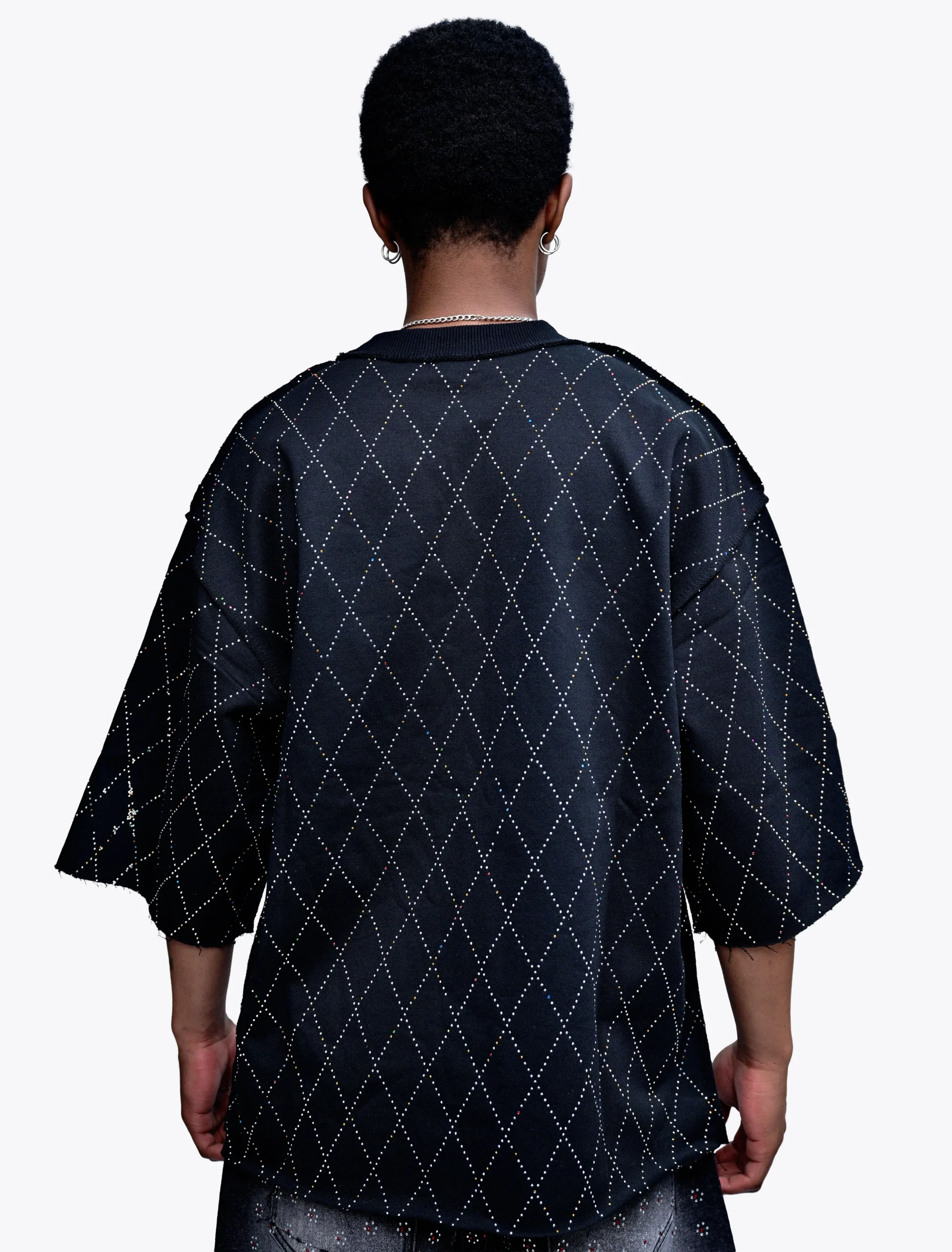 Back Rhinestones Eclipse Oversized Tee - Image 4