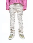 SAINT IVORY – PRECISION-CUT CREAM DENIM