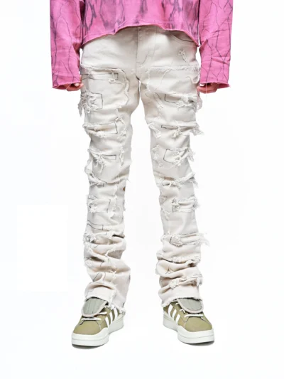 SAINT IVORY – PRECISION-CUT CREAM DENIM