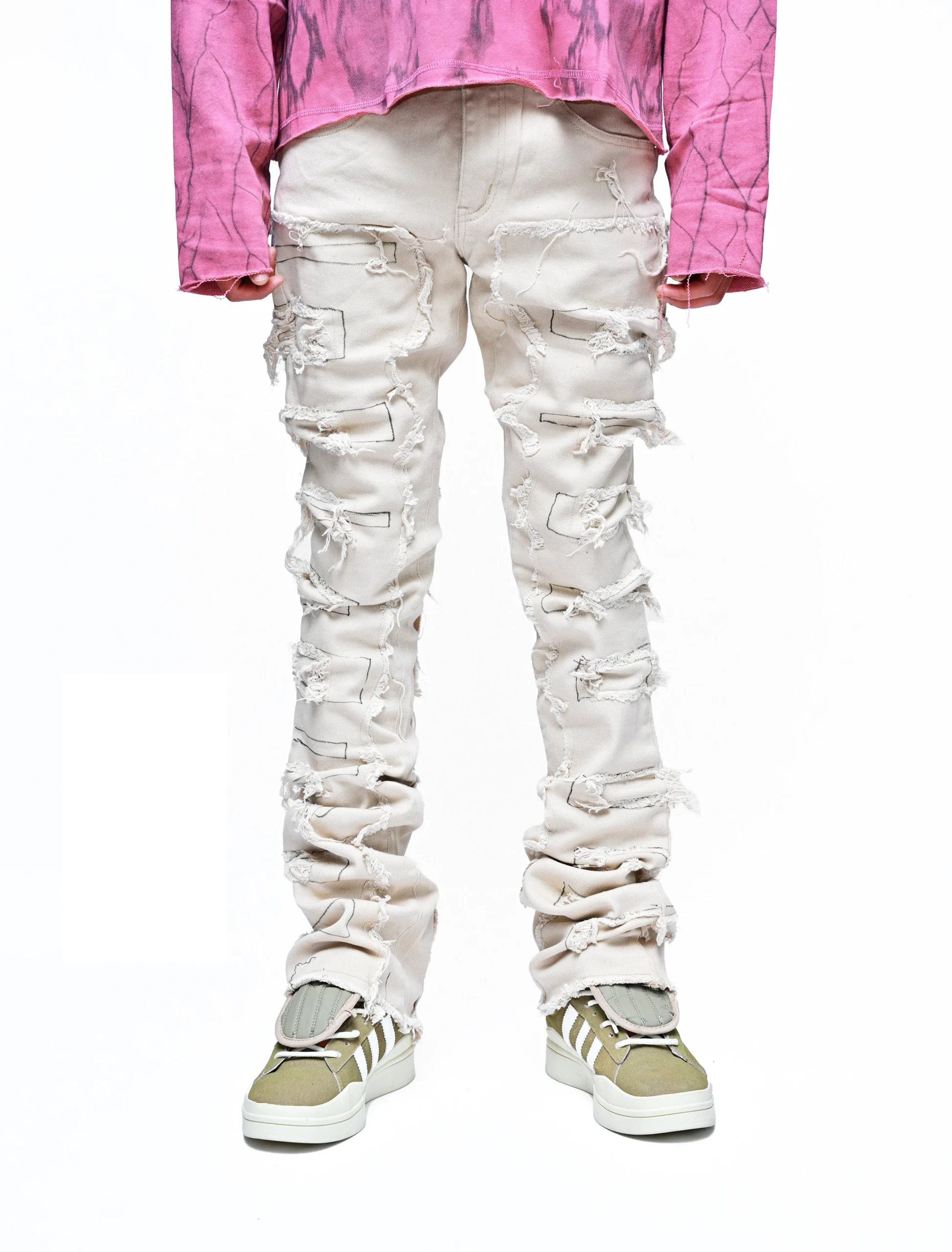 SAINT IVORY – PRECISION-CUT CREAM DENIM