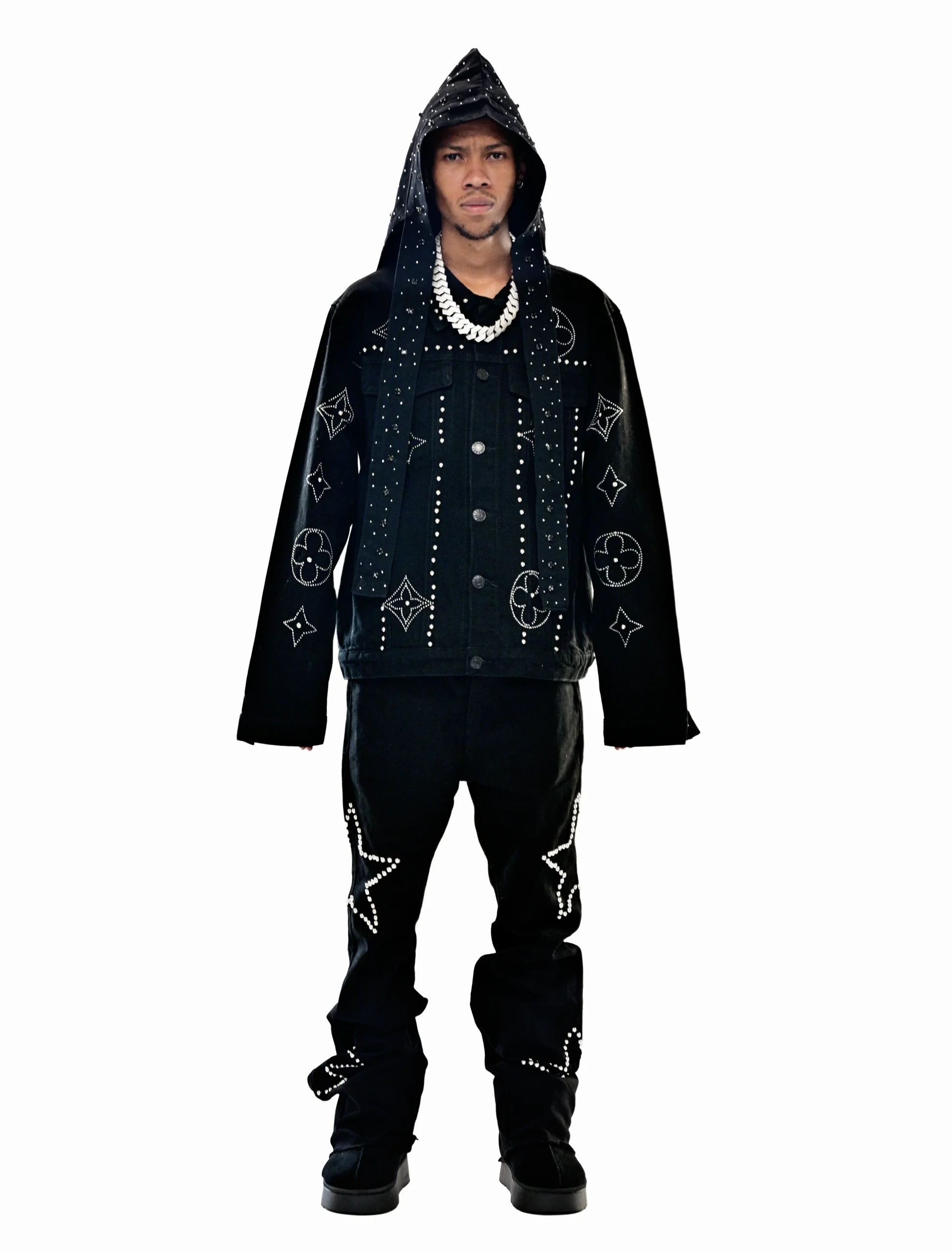 ALL BLACK STARS LUX DENIM 3 PIECE SET