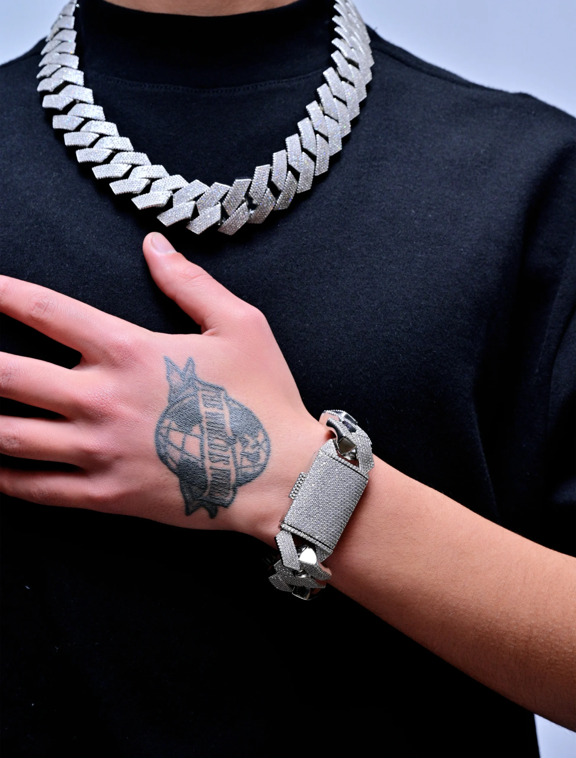 EVERLAY IMPERIAL SILVER HEAVY CUBAN LINK CHAIN 27MM - Image 4