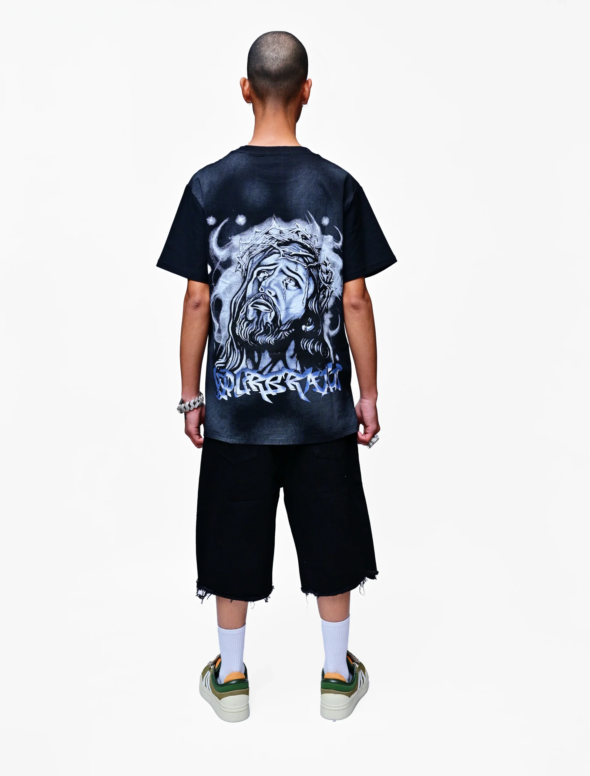 BLACK EVNY – RHINESTONE LONG SHORTS - Image 3