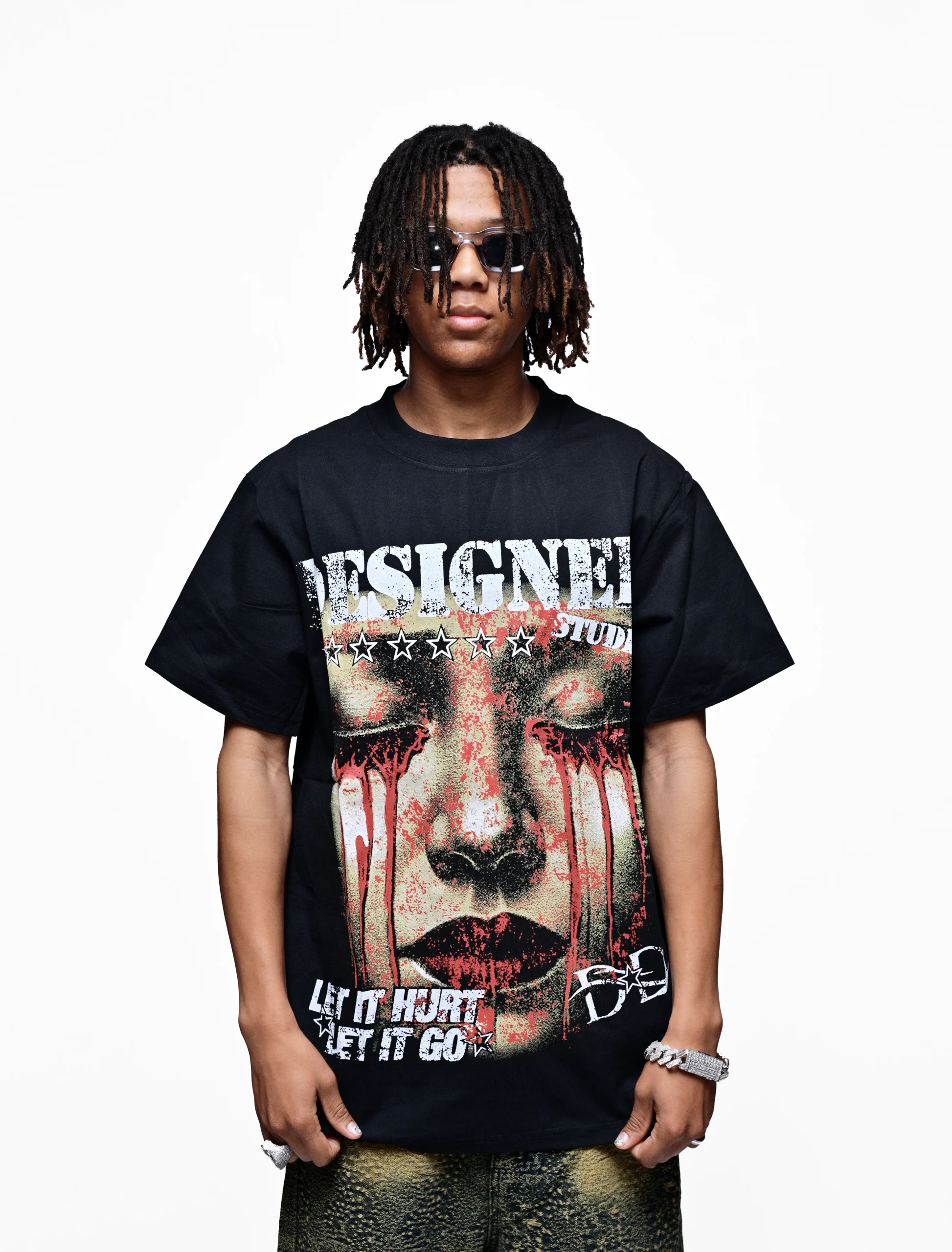 BURNING TEARS – FADED BLACK LUXURY TEE