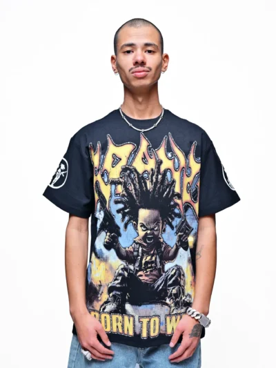 BORN TO WAR – BLACK LUXURY TEE