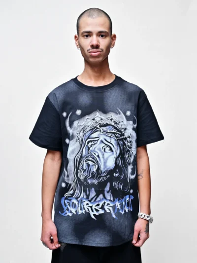 SUNDAY SAVED ME BLACK LUXURY TEE