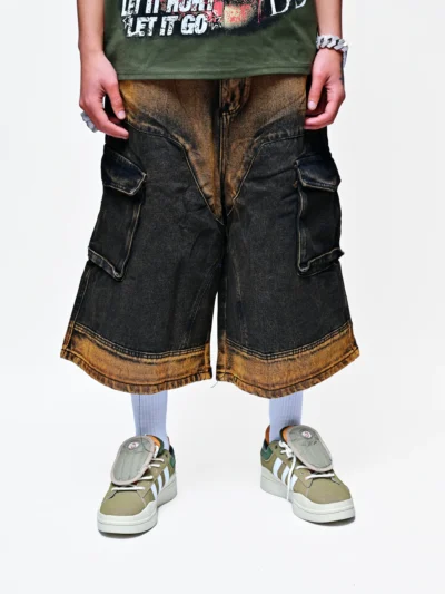 DUSTED MOSS – FADED GREEN LONG SHORTS